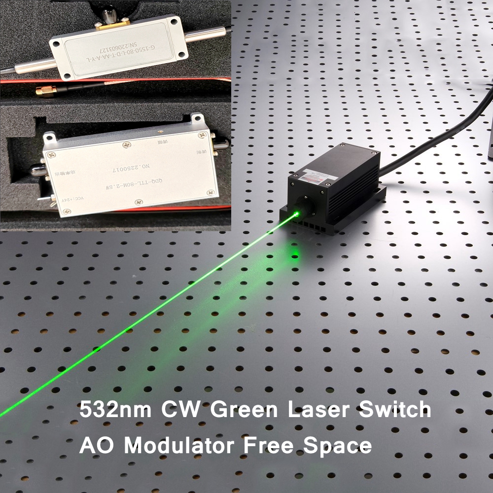(image for) 532nm CW Green Laser Switch AO Modulator Free Space